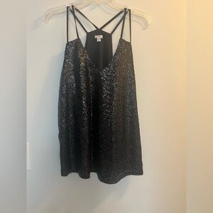 Guess Black Sequin Sleeveless Camisole